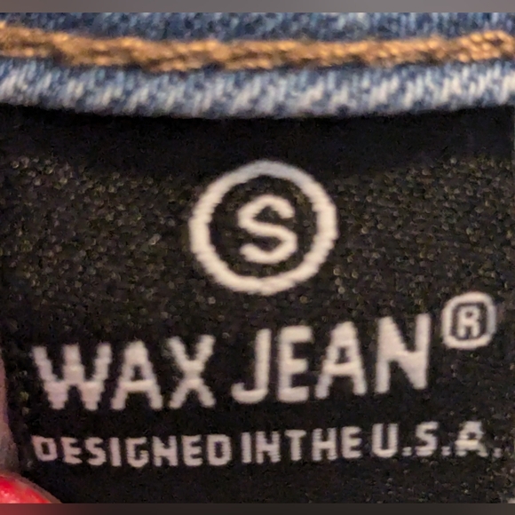 Wax Jean Denim distressed mini skirt Small - Picture 4 of 7